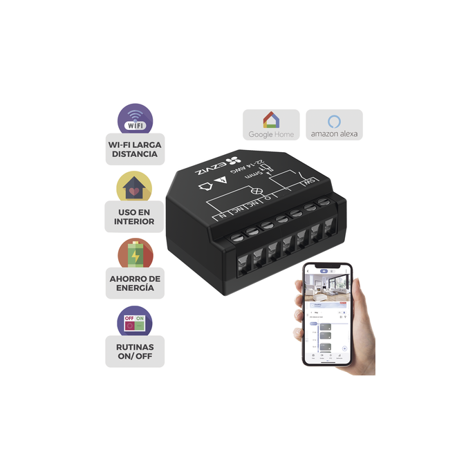 Relevador Wi-Fi Inteligente / Ideal Para Control de Iluminación / 1 Sa