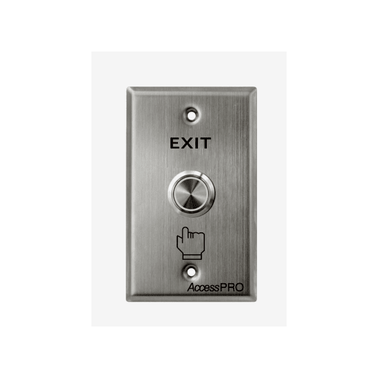 Botón de Cabeza Plana / Exterior IP66 / Estético / Placa de Acero Inox