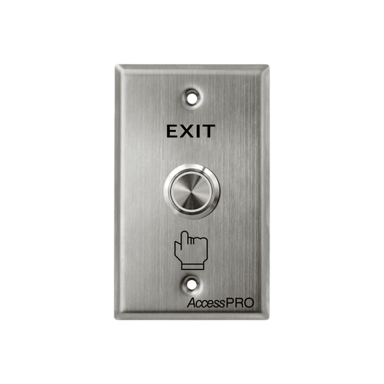 Botón de Cabeza Plana / Exterior IP66 / Estético / Placa de Acero Inox
