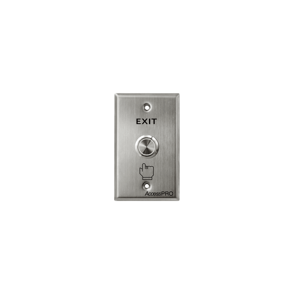 Botón de Cabeza Plana / Exterior IP66 / Estético / Placa de Acero Inox