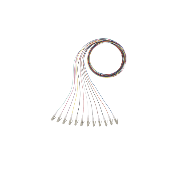 Kit de 12 Pigtails con Conector LC, Multimodo 50/125 OM4, 900um, de 1