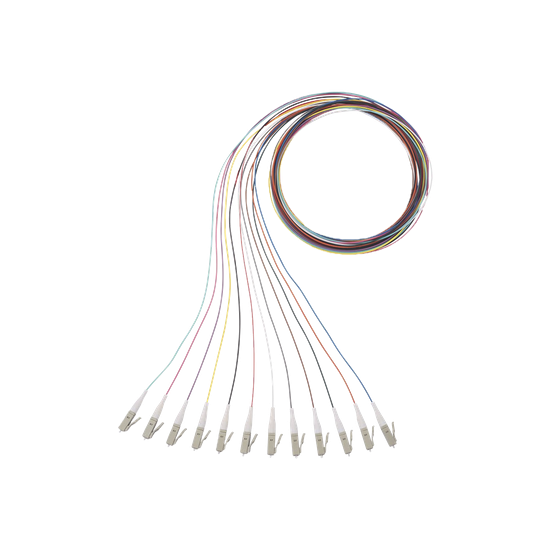 Kit de 12 Pigtails con Conector LC, Multimodo 50/125 OM4, 900um, de 1