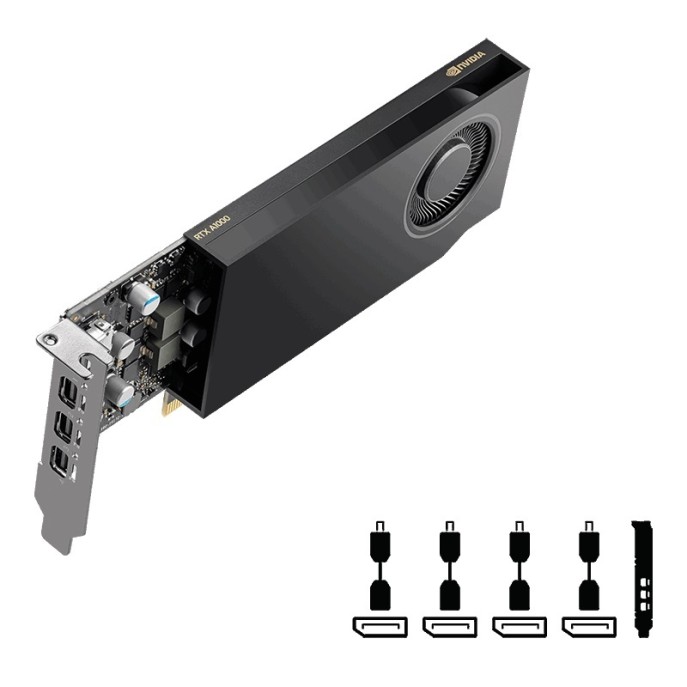 TARJETA DE VIDEO PNY (VCNRTXA400ATX-PB) NVIDIA RTX A400ATX,4GB GDDR6,4
