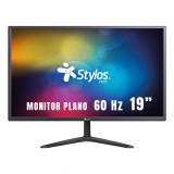 MONITOR LED STYLOS 19" (STPMOT3B) 1440*900 HD, PLANO, 60HZ, 5MS, VGA,