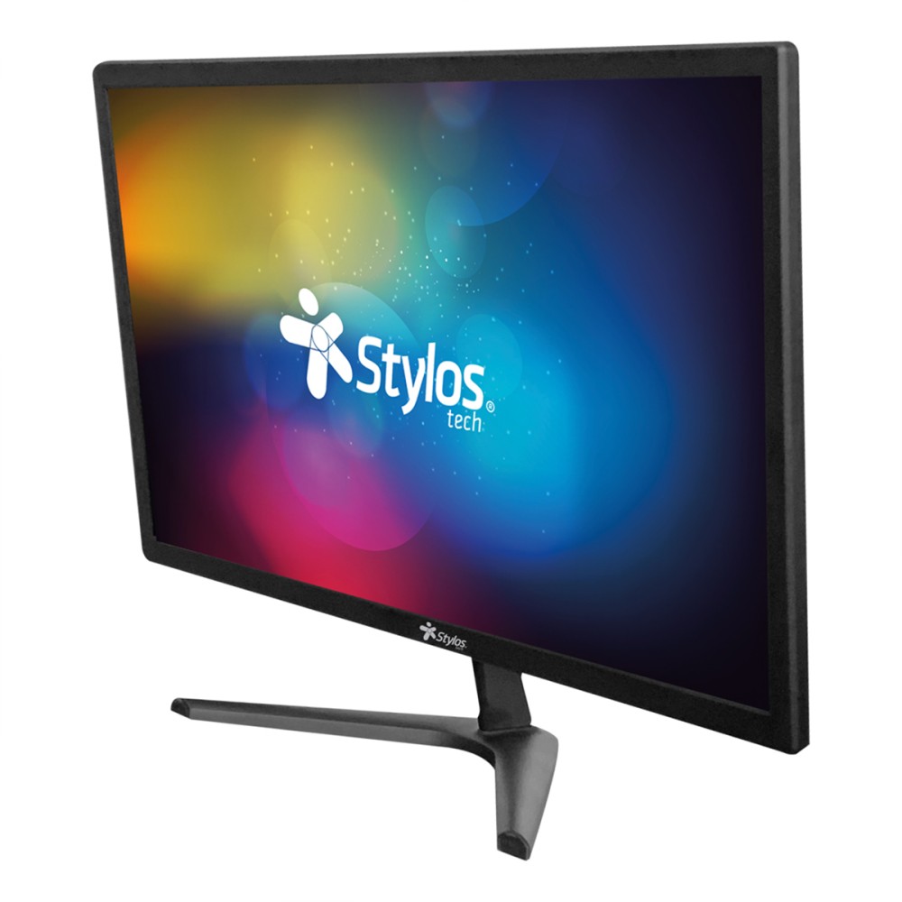 MONITOR LED STYLOS 19" (STPMOT3B) 1440*900 HD, PLANO, 60HZ, 5MS, VGA,