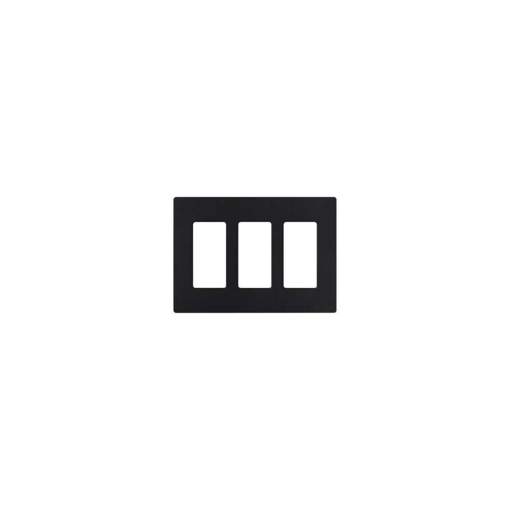 Tapa Color Blanco Negro Satin para interruptor o dimmer Lutron, 3 gang