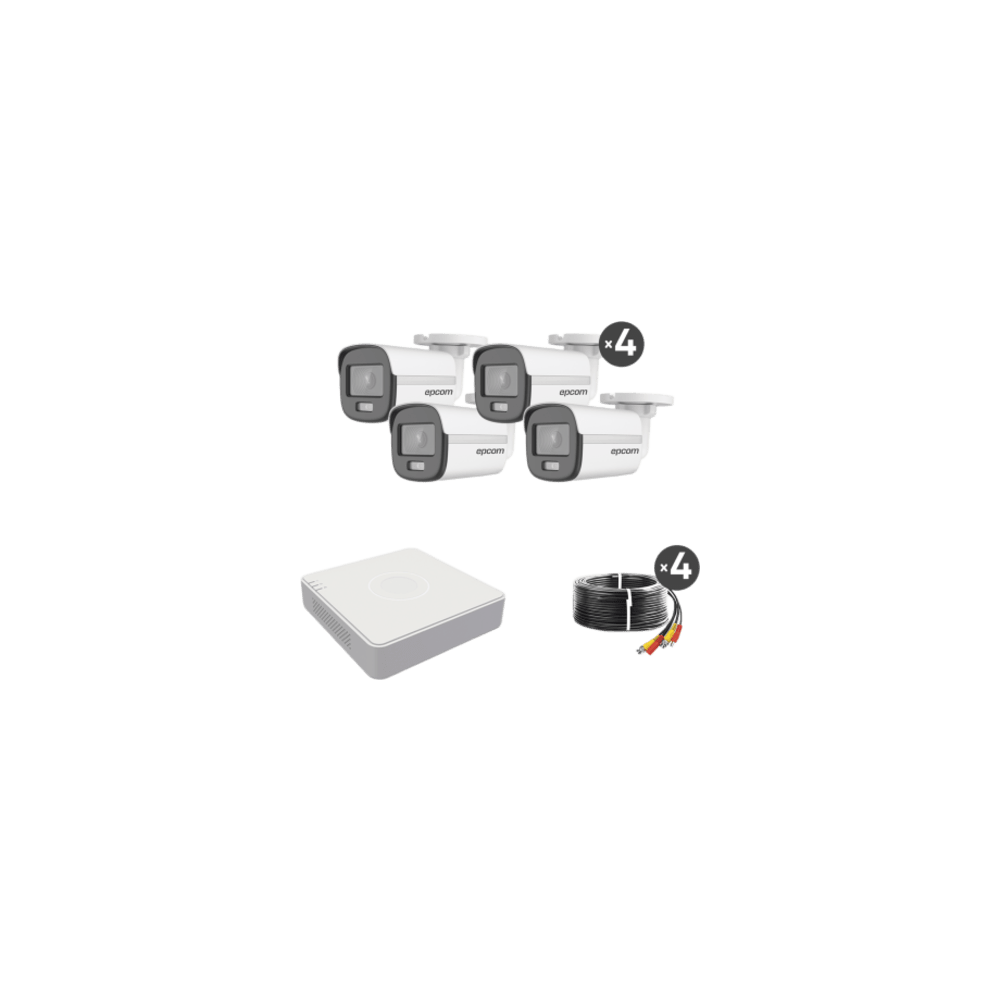 Kit de Videovigilancia TurboHD / 1080p Lite / 4 Cámaras Bala ColorVu /