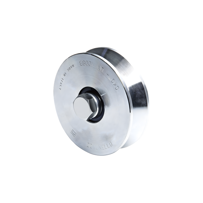 Rueda para Puerta Corrediza / 12 cm / Carga 450 kg / Guía Tipo V / Ace