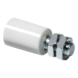 Rodillo de Nylon / Cuerpo Acero Galvanizado / Ø25 mm / 0.13 kg / M14 /