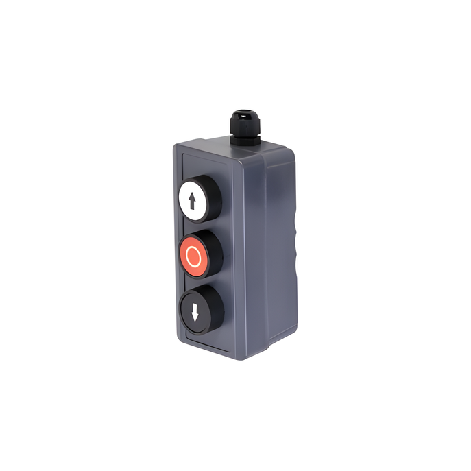 Botonera Triple / Uso Rudo / 24 VCD / IP40 / -20 a 50 °C / 2.7 x 5.2 x