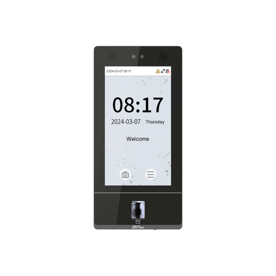 Terminal Biométrica Facial / Pantalla Táctil 7" / 50,000 Usuarios / 10