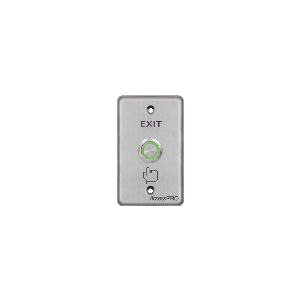 Botón de Salida con Aro Luminoso / Verde / IP65 / Aluminio / NO,COM,NC
