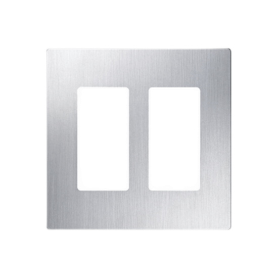 Tapa Color tipo metálico Satin para interruptor o dimmer Lutron, 2 gan