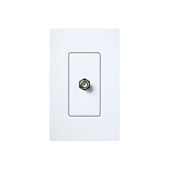 Toma de Pared Coaxial / Conector Tipo F / 75 Ohm / Estilo Designer / B