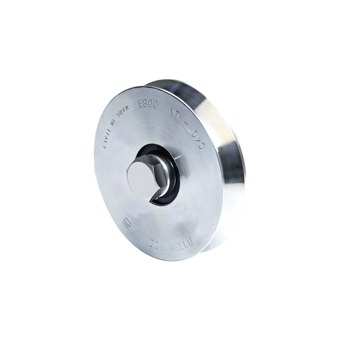 Rueda para Puerta Corrediza / 10 cm de Diámetro / Carga 220 kg / Guía