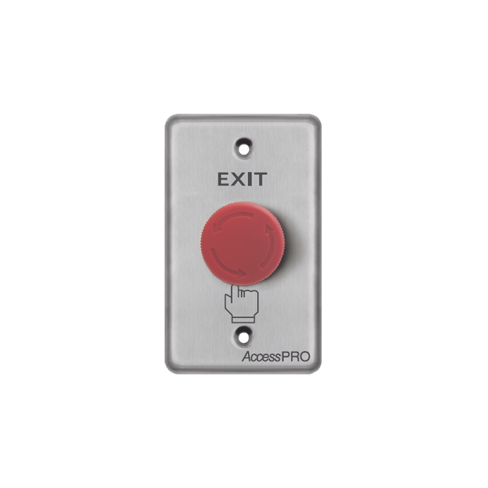 Botón de Paro de Emergencia / Enclavado / NC-COM-NO / 10A 125-250 VCA