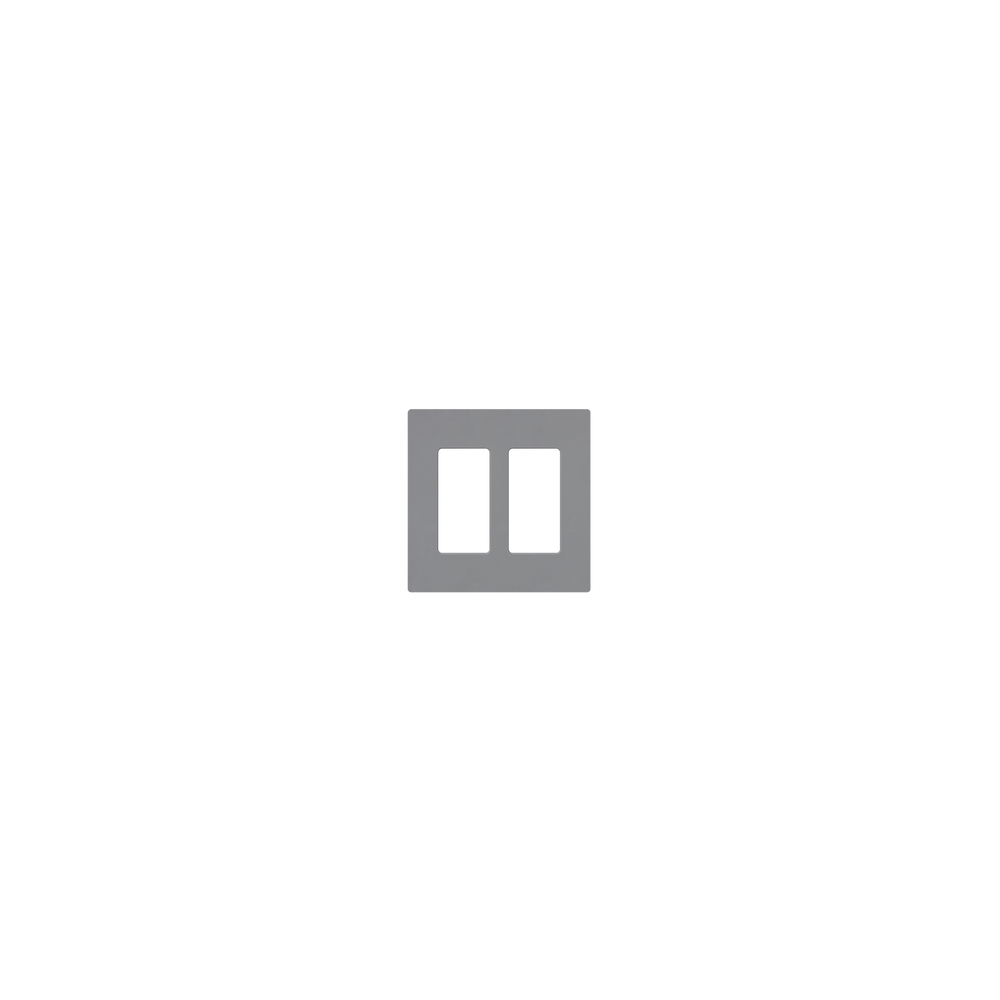 Tapa Color Gris para interruptor o dimmer Lutron, 2 gang, limpio y mod