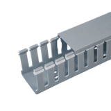 Canaleta Ranurada de PVC con Tapa, Tipo F, 44.5 mm de Ancho, 79.2 mm d