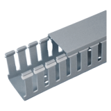 Canaleta Ranurada de PVC con Tapa, Tipo F, 44.5 mm de Ancho, 79.2 mm d