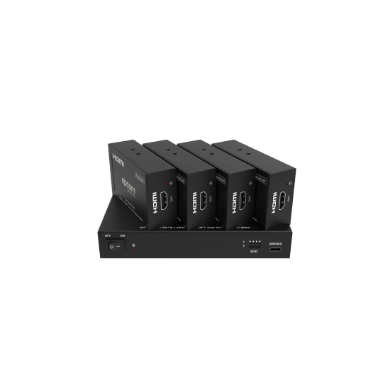 Splitter Extensor 1x4 | 4K@60Hz a 60m | 4K@30Hz a 70m | Cable Cat6 | E
