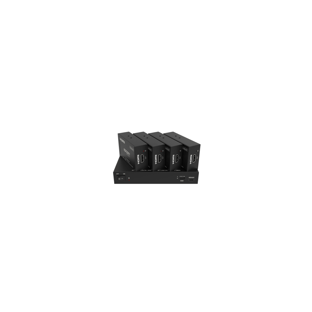 Splitter Extensor 1x4 | 4K@60Hz a 60m | 4K@30Hz a 70m | Cable Cat6 | E
