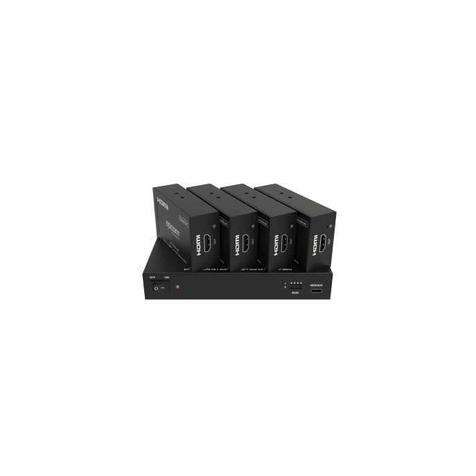 Splitter Extensor 1x4 | 4K@60Hz a 60m | 4K@30Hz a 70m | Cable Cat6 | E
