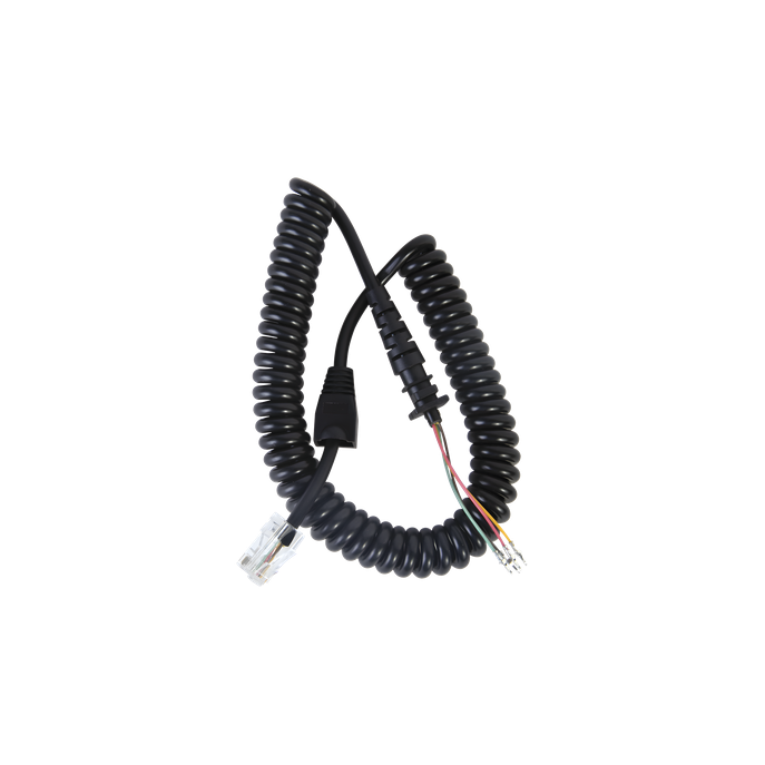 Cable de Micrófono Espiral / Conector 8P8C6 / Longitud 280 mm / Diámet