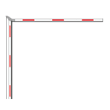 Brazo Articulado 4 mts (2+2) para Barreras Hikvision Serie DSTMG520 /