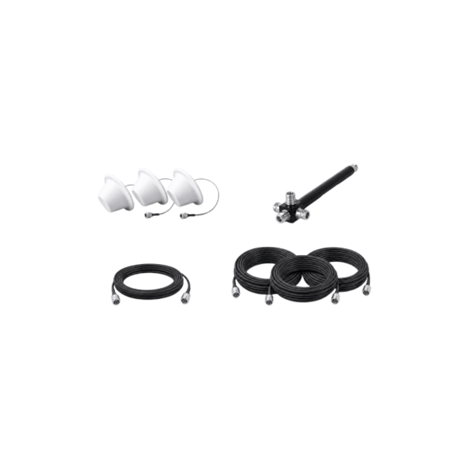 Kit de 3 Antenas Omnidireccionales tipo Domo y Divisor de Potencia de
