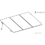 Estructura de Montaje Fotovoltaico / Losa Plana / Configuración 1x3 /