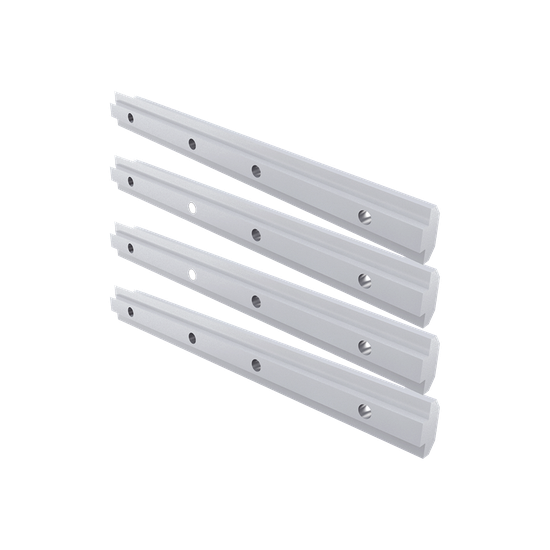 Barras de extensión de riel de aluminio