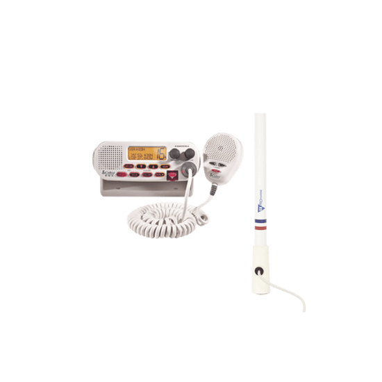 Antena Marina VHF / Fibra de Vidrio / 156-163 MHz / 6.5 dBi / Cable 4.