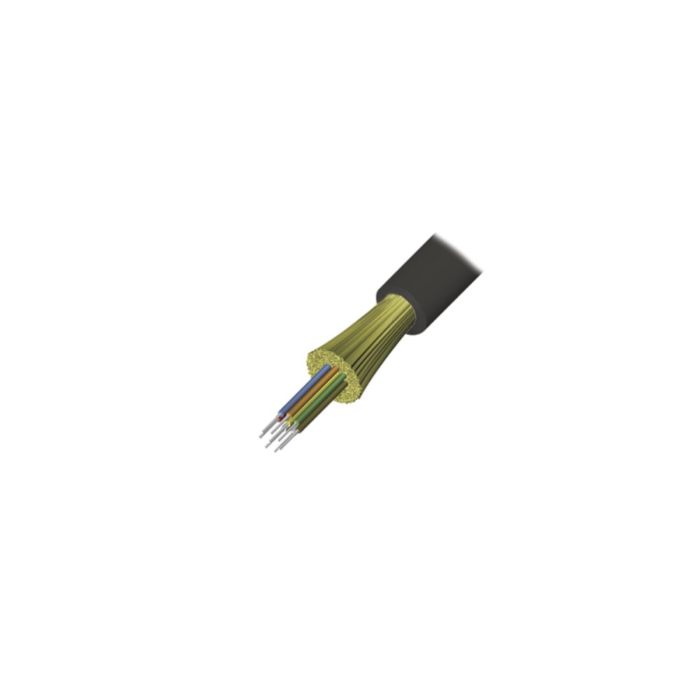 Cable de Fibra Óptica de 12 Hilos, Interior/Exterior, Tight Buffer, No