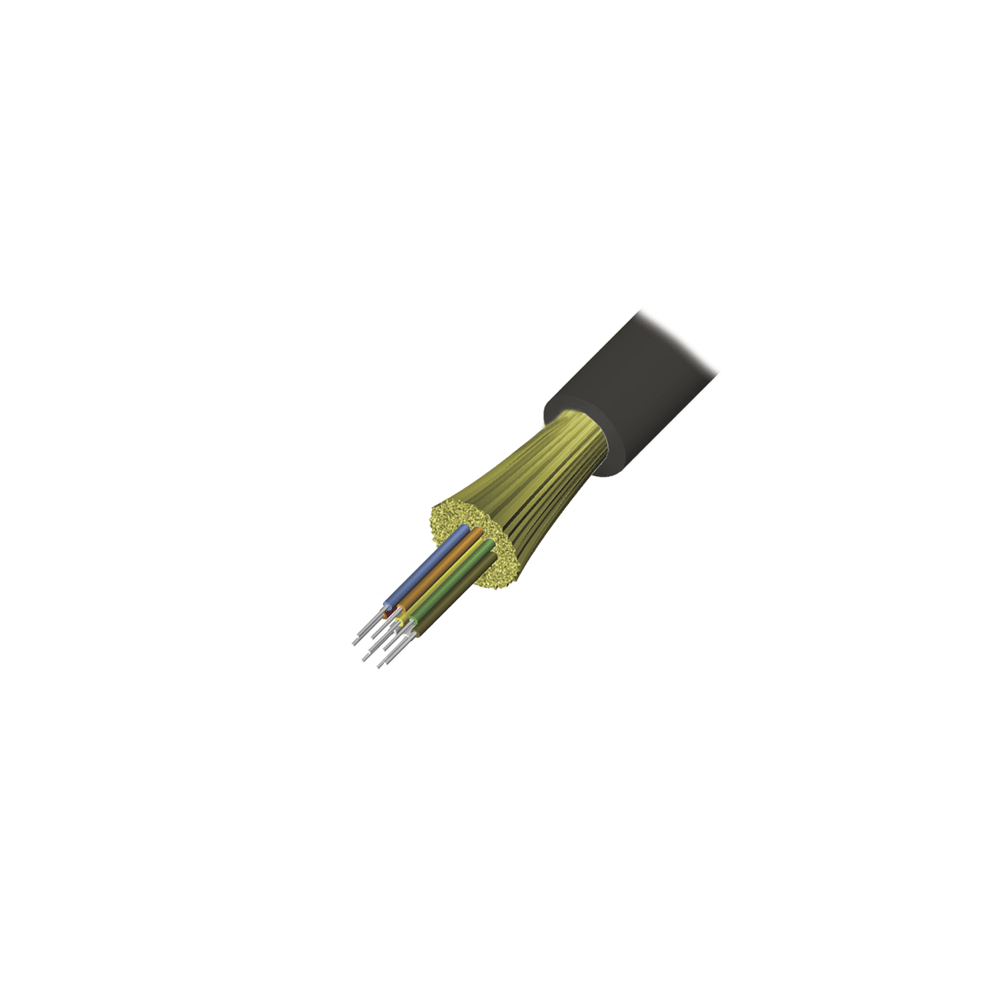 Cable de Fibra Óptica de 12 Hilos, Interior/Exterior, Tight Buffer, No