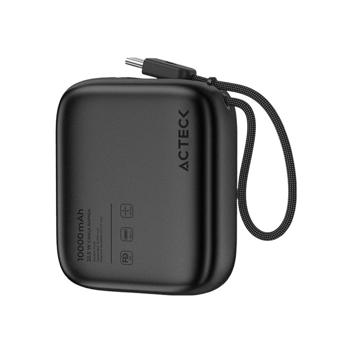 POWERBANK ACTECK(AC-945615)ENERGON GO PLUG PRO PG60,10,000MAH,USB-C CA
