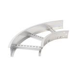 Curva Horizontal de Aluminio de 90° Perfil Z / Peralte 3 1/4" / Ancho