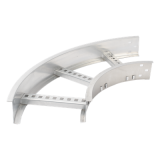 Curva Horizontal de Aluminio de 90° Perfil Z / Peralte 3 1/4" / Ancho