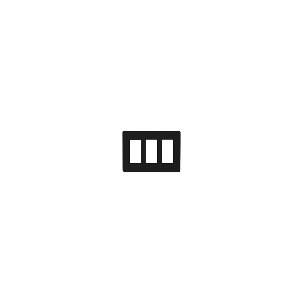 Tapa Color Blanco Negro para interruptor o dimmer Lutron, 3 gang, limp