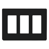 Tapa Color Blanco Negro para interruptor o dimmer Lutron, 3 gang, limp