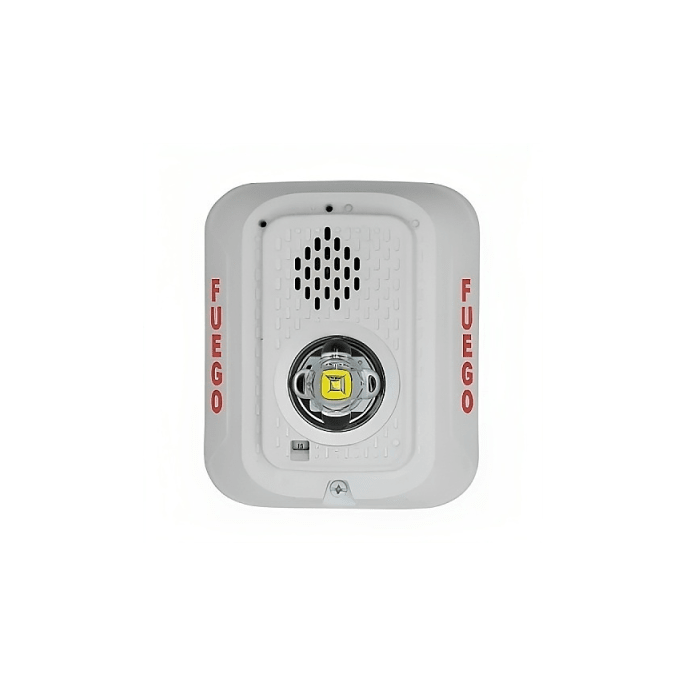 Sirena con Lámpara LED Estroboscópica / a 2 Hilos / Montaje en Pared /