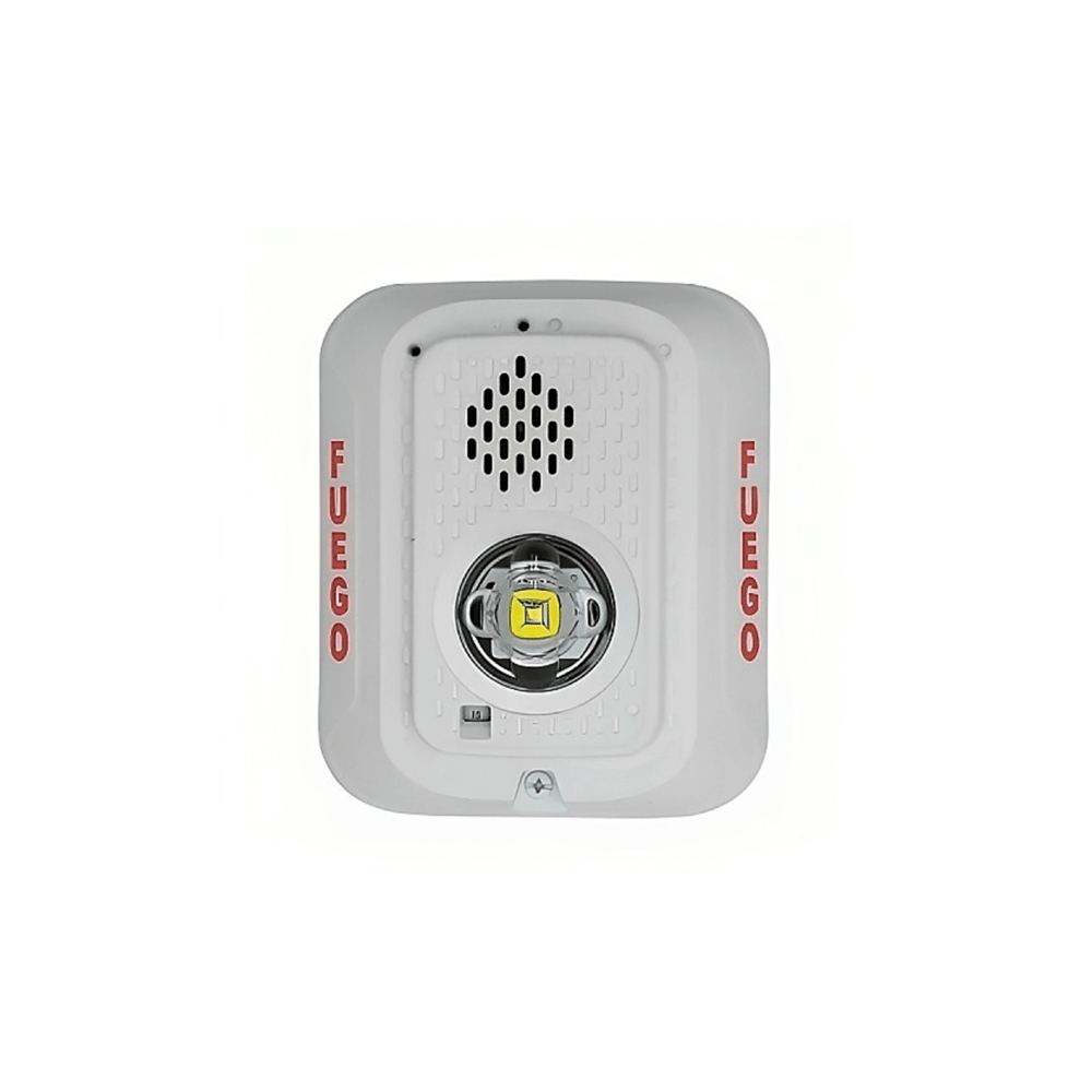 Sirena con Lámpara LED Estroboscópica / a 2 Hilos / Montaje en Pared /