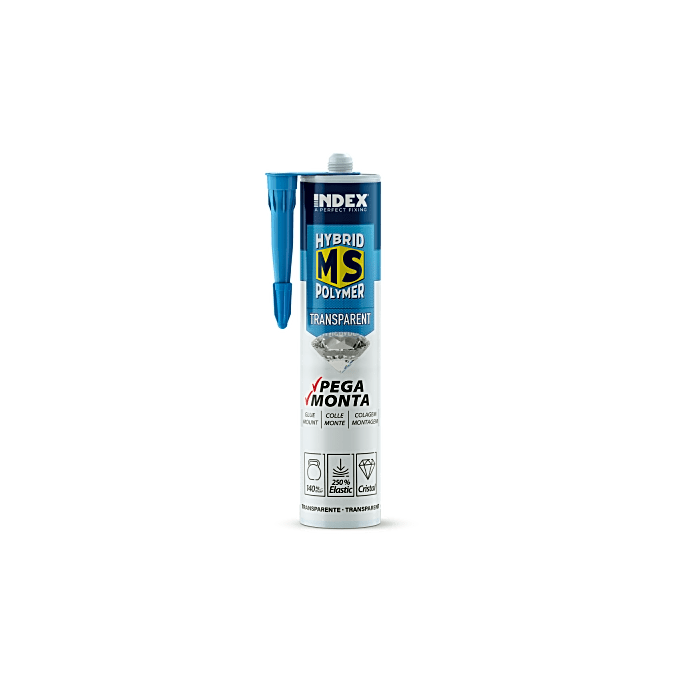 Adhesivo Sellador MS / Transparente / 290 ml / Polímero Híbrido / Resi