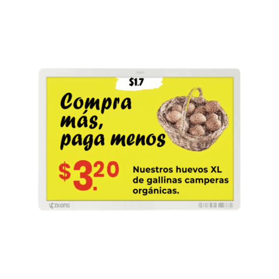 Etiqueta de Tinta Electrónica / ESL / 7.5 Pulgadas / Uso en Estantes /