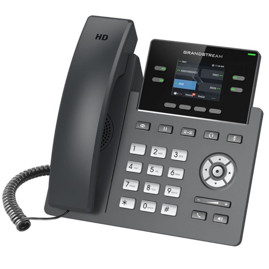GRP2612P, Teléfono IP HD Carrier-Grade, 4 cuentas SIP, PoE, Sin adapta