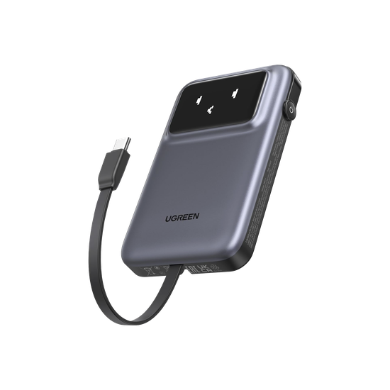 Power Bank Serie Uno | 10000mAh | 30W | con Cable USB-C Incorporado |