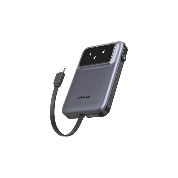 Power Bank Serie Uno | 10000mAh | 30W | con Cable USB-C Incorporado |