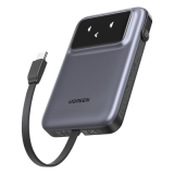 Power Bank Serie Uno | 10000mAh | 30W | con Cable USB-C Incorporado |