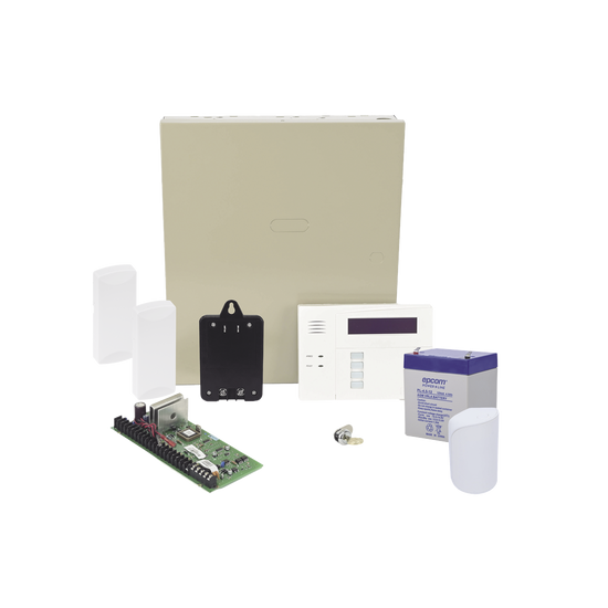 Kit de Panel de Alarma Híbrido / 48 Zonas / Teclado Alfanumérico con R