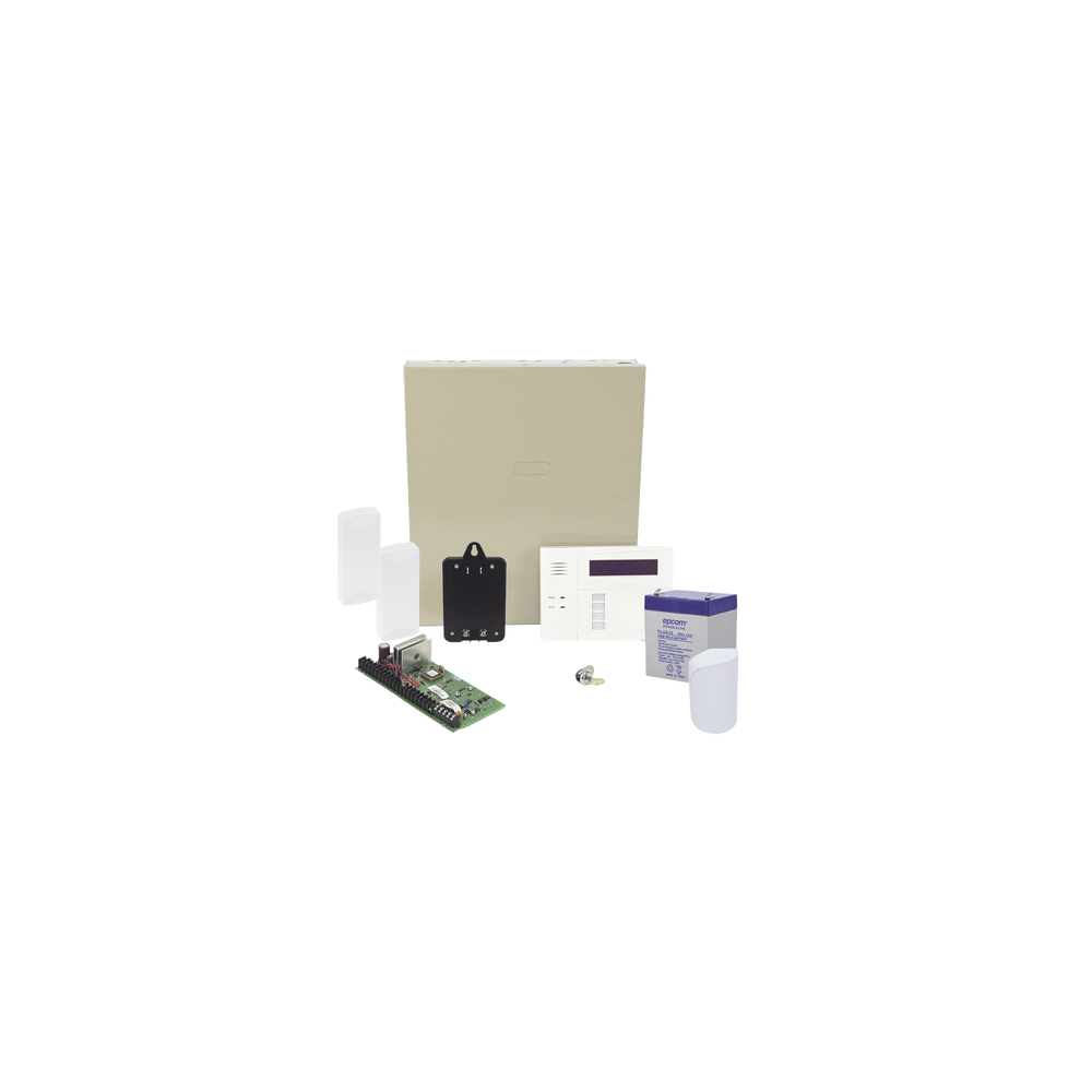 Kit de Panel de Alarma Híbrido / 48 Zonas / Teclado Alfanumérico con R