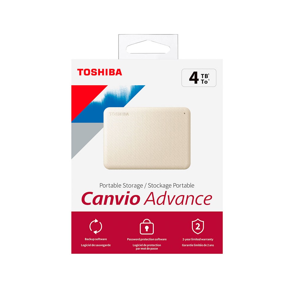 DISCO DURO EXTERNO TOSHIBA 4TB HDTCA40XW3CA ADVANCE V10 BLANCO